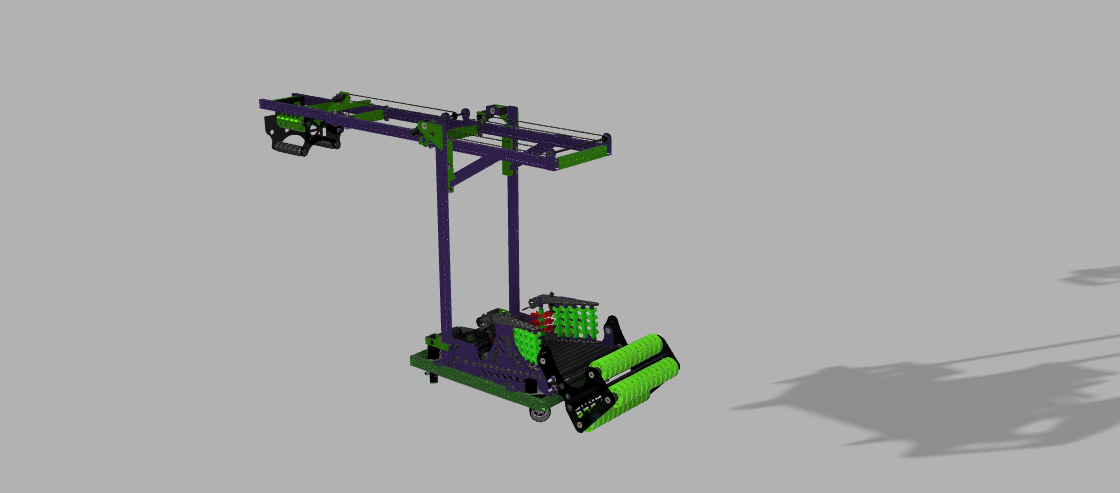 CAD render of the 2023 robot, side angle